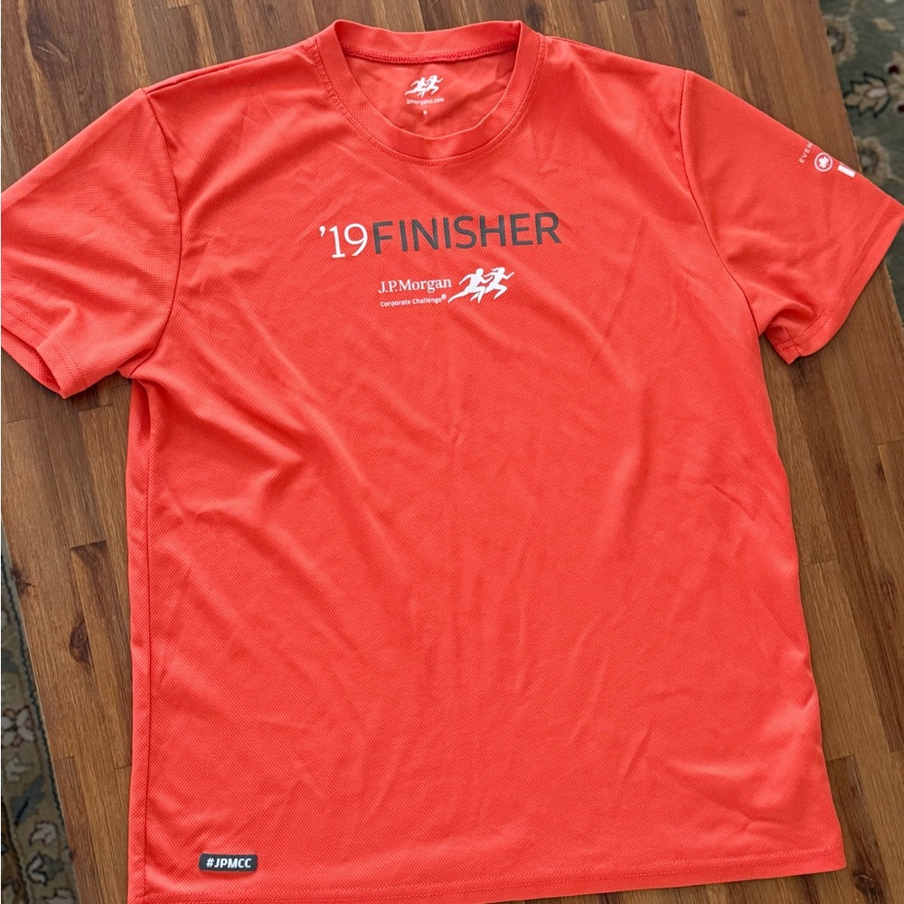 Red Short Sleeve Finisher Tee for Active Wear